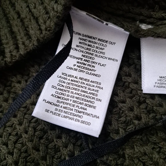 RACHEL Rachel Roy Olive V-Neck Ribbed Knit Sweater - Picture 7 of 12